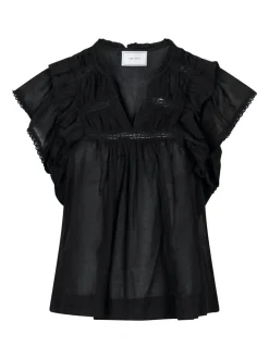 Jayla S Voile Bluse, Black, 34