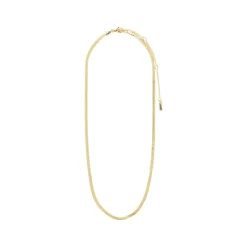 Joanna Flat Snake Chain Halskæde, Guld, 40 cm