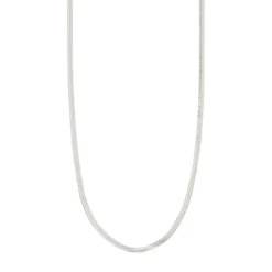 Joanna Flat Snake Chain Halskæde, Sølv, 40 cm