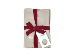 Julehjerte 4-pak Stofserviet, Rose, 40x40 cm