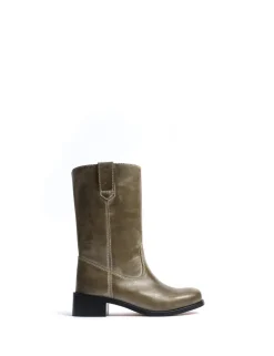 Julia Gaucho Escovado Støvler, Army Green, 39