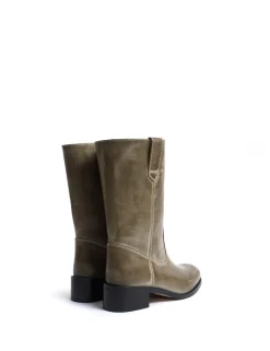 Julia Gaucho Escovado Støvler, Army Green, 39