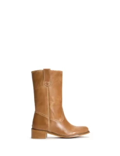 Julia Gaucho Escovado Støvler, Dark Tan, 38