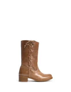 Julia Gaucho Laces Støvler, Dark Tan, 40