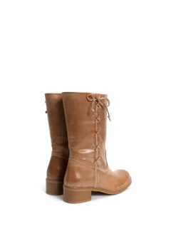 Julia Gaucho Laces Støvler, Dark Tan, 40