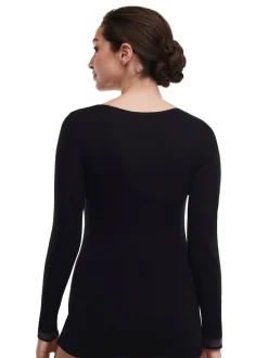 Juliana Langærmet T-shirt, Black, 36