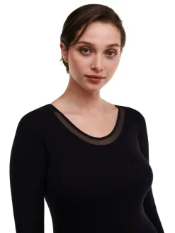 Juliana Langærmet T-shirt, Black, 36