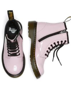 Junior Patent Leather Ankle Støvle, Pale Pink, 33
