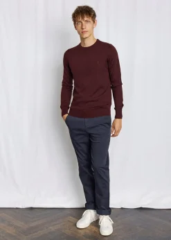 Jupiter Regular Fit Striktrøje, Bordeaux, XL