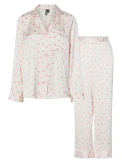 Jytte Xmas Satin Natsæt, Pinkesque, M