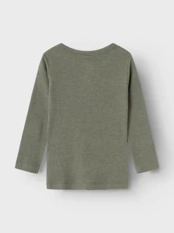 Kab Langærmet T-shirt, Dusty Olive, 98 cm