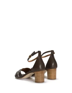 Kaia Højhælede Sandaler, Dark Brown, 38