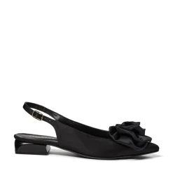 Kala Rose Slingback Ballerinasko, Black Satin, 37