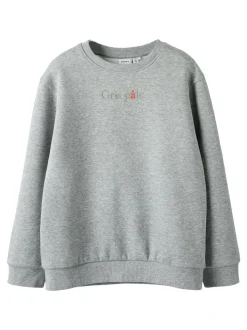 Kalas Sweatshirt, Grey Melange, 122-128 cm
