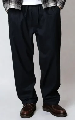 Kale Pinstripe Bukser, Dark Navy, M