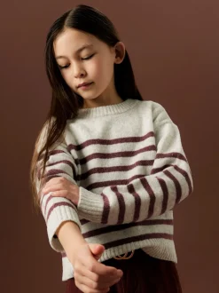 Kally Striktrøje, Light Grey Melange Andorra, 122-128 cm