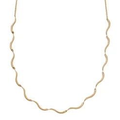 Kariana Waves Halskæde, Guld, 40,7+5,5 cm