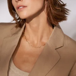 Kariana Waves Halskæde, Guld, 40,7+5,5 cm