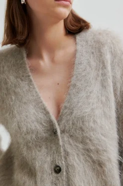 Karla Knit Cardigan, Pumice Stone, M