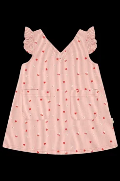 Karoline Stripes Kjole, Sorbet, 128 cm