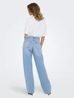 Katie Lavtaljede Jeans, Light Blue Denim, M/L32