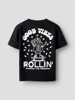 Ken T-shirt, Black, 110 cm