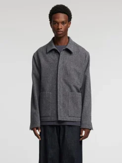 Kerr Herringbone Hybrid Jakke, Grey, 48