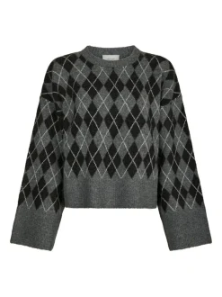 Kick Check Knit Striktrøje, Antracit, 38