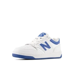 Kids' 480 Sneakers, White/Blue Agate, 40
