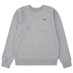Kids Mini Logo Crewneck Sweatshirt, Grey Heather, 8 år