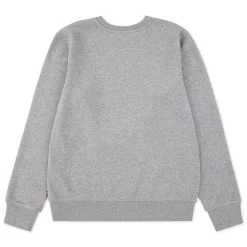 Kids Mini Logo Crewneck Sweatshirt, Grey Heather, 8 år