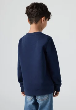 Kids Mini Logo Crewneck Sweatshirt, Dress Blues, 8 år