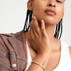 Kira Armring, Gold Plated, 17,5 cm