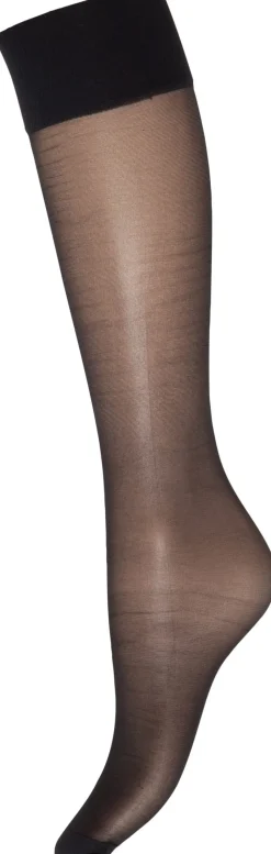 Kneehigh 2-pak Strømper, Sort, One size