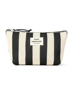 Knit Stripe Hof Makeuptaske, Black