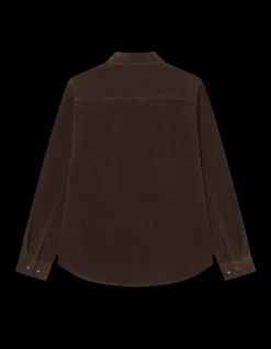 Kody Corduroy Overshirt, Slate Brown, XXL
