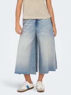 La Brea Lange Denimshorts, Light Blue Denim, S