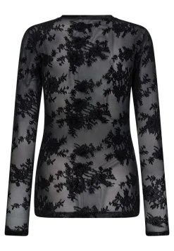 Lace Bluse, Black, XS