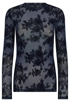 Lace Bluse, Navy, S