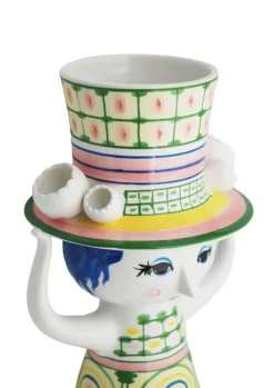 Lady With Hat Vase, Green