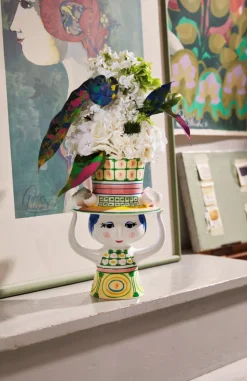 Lady With Hat Vase, Green