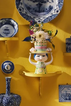 Lady With Hat Vase, Green