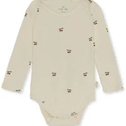 Langærmet Body, Cherry, 80 cm