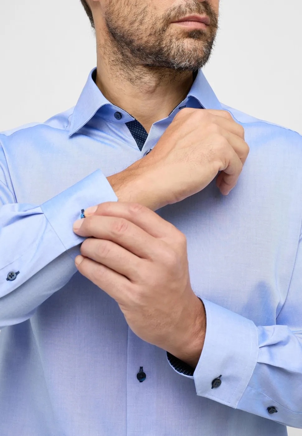 Langærmet Modern Fit Skjorte, Blå, 44