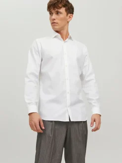 Langærmet Skjorte, White, XL