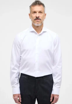 Langærmet Slim Fit Skjorte, Hvid, 41