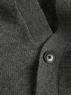 Larry Knit Cardigan, Grey Melange, L