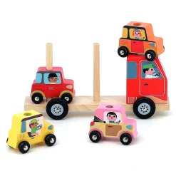 Lastbil Med Anhænger Og Stablebiler