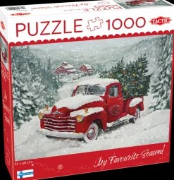 Lastbil Med Juletræer Puslespil