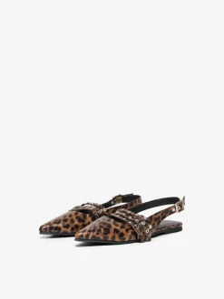 Laura Slingback Ballerinasko, Beige Leo, 41